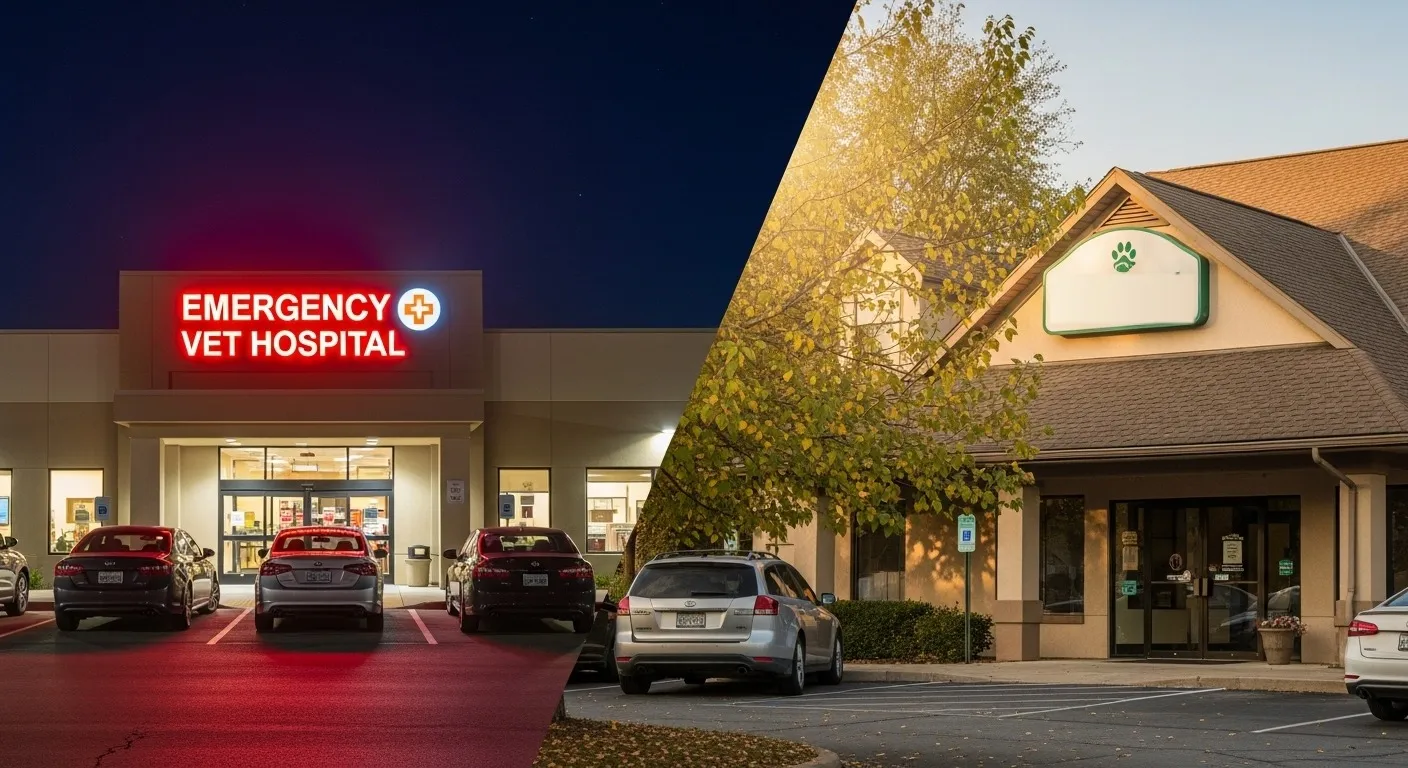 Emergency veterinary hospital and general veterinary practice compared for a practice sale